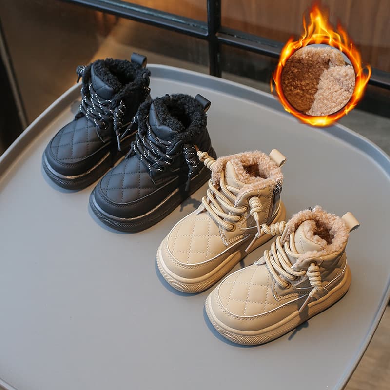 25 Autumn Winter Korean Style Kids Cotton Boots, Ultra-Light Boys Fashion Short Boots, Girls Fashion Boots, Baby Girls Soft-Soled Shoes