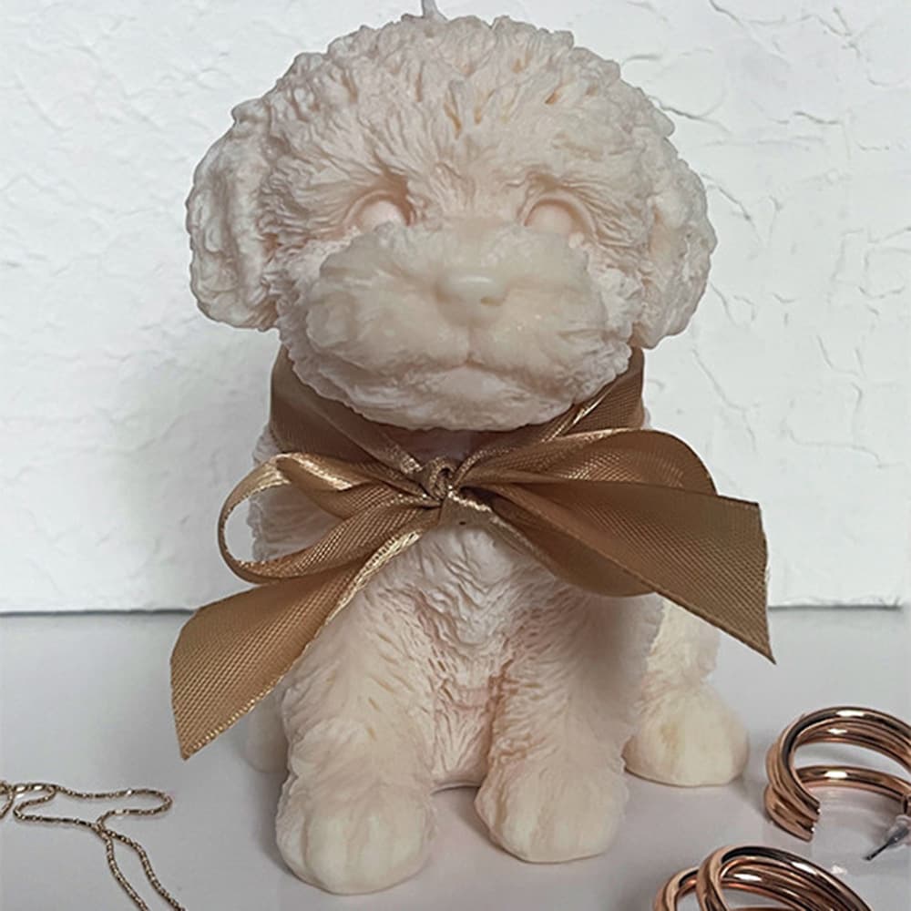Cute Teddy Silicone Mold Teddy Dog Candle Mold Large Candle Making Mold Cross-border Best Seller