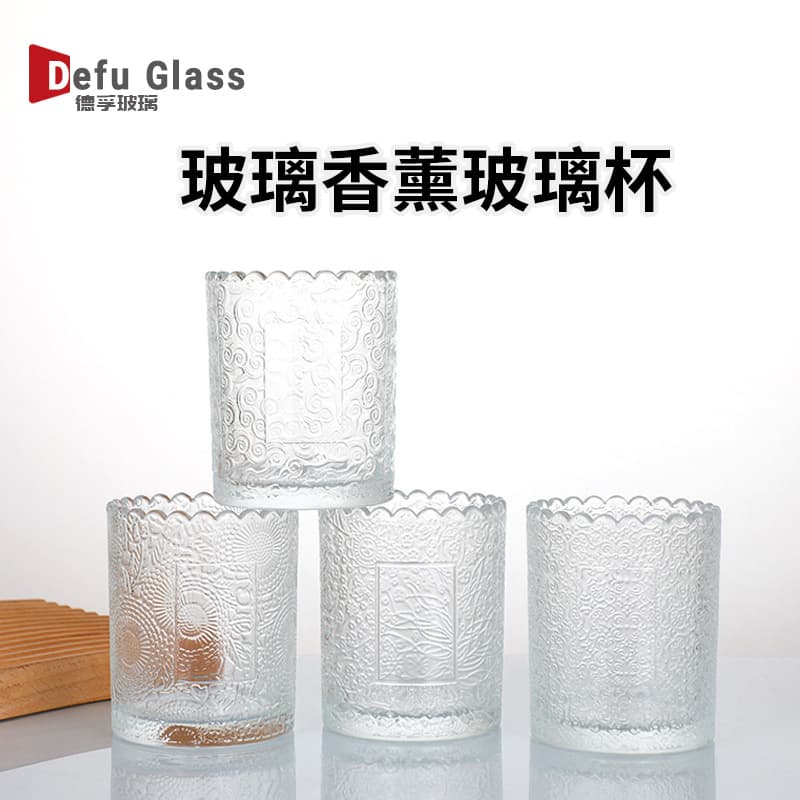 Glass Candle Cup DIY Candle Holder for Living Room Bedroom Aromatherapy Glass Cup with Label Handmade Creative Candle Holder