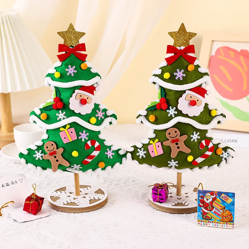 Amazon cross-border Christmas tree DIY craft Christmas decorations children's gifts desktop ornaments making materials kit