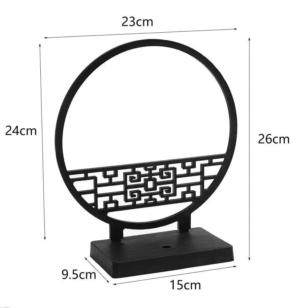 New Chinese Style Black Screen with Artificial Wintersweet Home Decor Mini Plastic Vase Courtyard Entryway Potted Ornament
