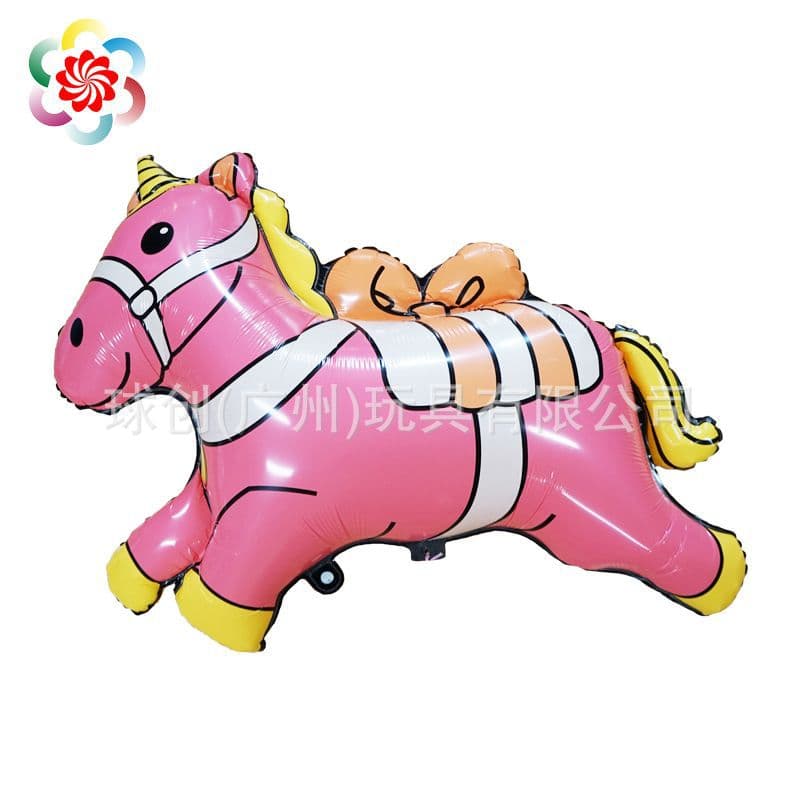 Cartoon Horse Foil Balloon Helium Floating Animal Shape Festival Party Decoration Promotional Event Layout Gift