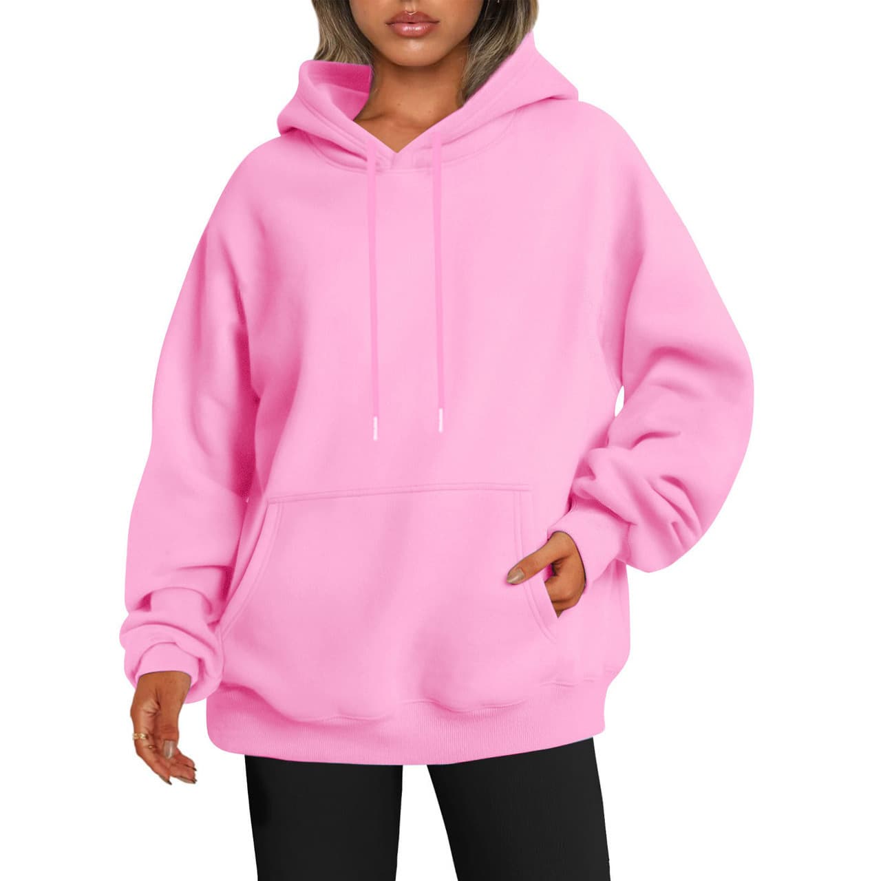 Oversized Hoodie Sweatshirt Shoulder Drop Long Sleeve Street Style Comfortable Casual Women's Autumn Thick Hoodie Sweatshirt