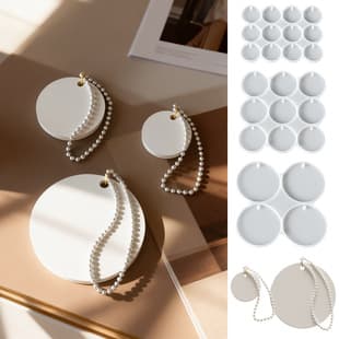 Best-Selling Pendant Tag Silicone Mold DIY Crystal Resin 4-Cavity 9-Cavity 12-Cavity Round Plaster Ornament with Holes