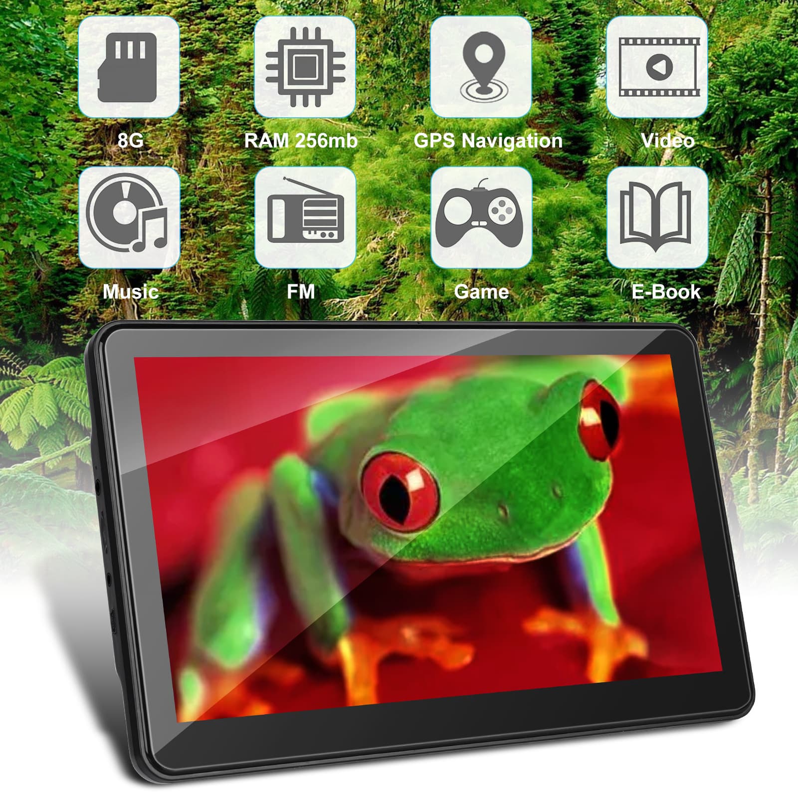 GPS Navigator with HD IPS Screen, First 2.5D Curved Glass Touch 9-inch for Cars and Trucks