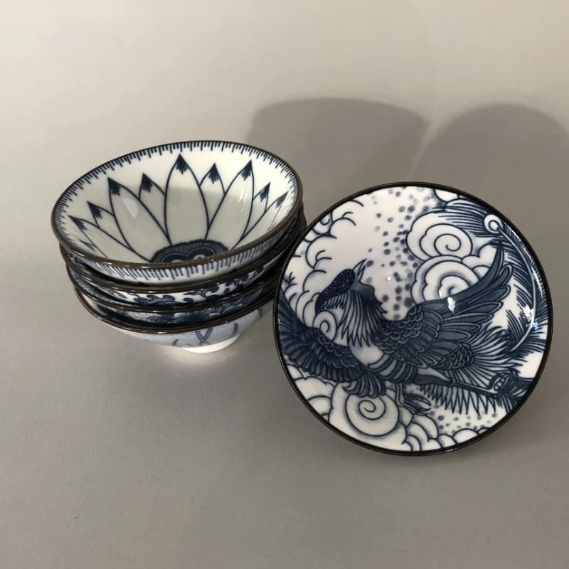 Blue and white bamboo hat cup, tea cup, ceramic master cup, personal tea cup, souvenir, small tea bowl, multi-purpose cup, tea set