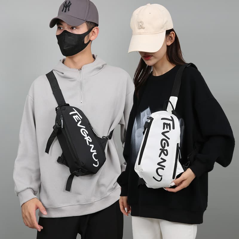 Trendy brand chest bag men's bag personalized shoulder crossbody bag new sports casual fashion niche design lightweight small bag