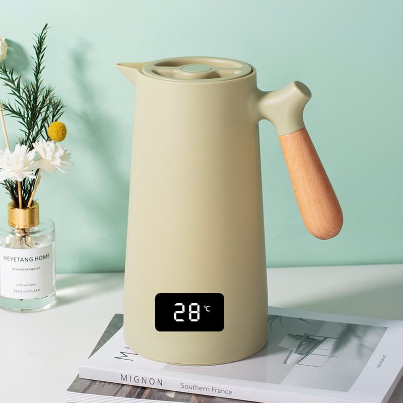 Nordic smart thermos kettle household thermos thermos with temperature display coffee pot thermos kettle 1L portable