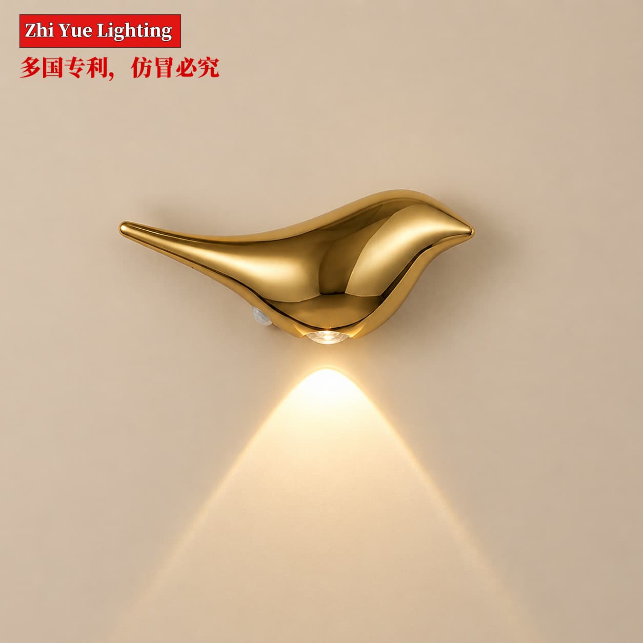 Cross-Border Hot-Selling Bird-Shaped Wall Lamp Ornament, Rechargeable, Motion Sensor, No Wiring Required, Emergency Dimmable Led Night Light