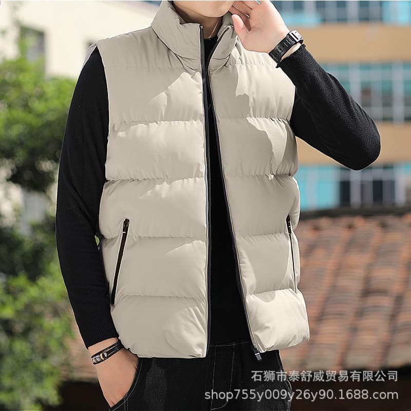 Factory Casual Warm Vest Men Outdoor Autumn Winter New Men's Sleeveless Jacket Casual Warm Vest Thickened Coat
