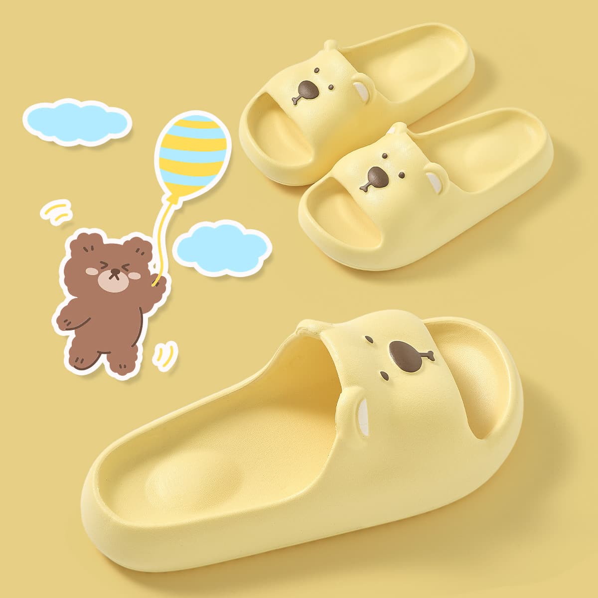 EVA Children's Slippers Summer Non-Slip Odorless Quiet Indoor Boys Girls Kids Sandals