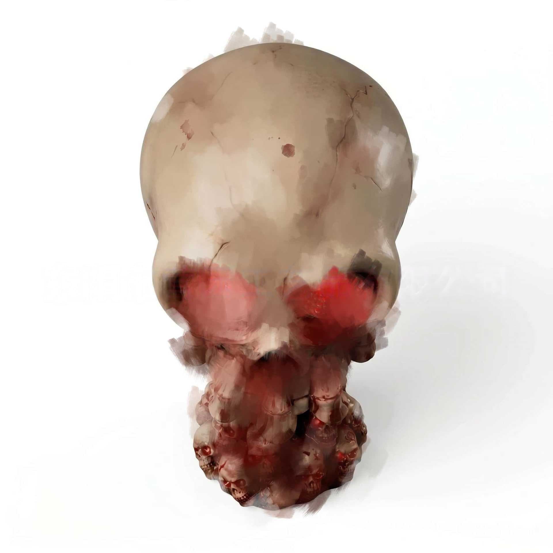 Cross-border new product Scarlet Skull Ornament scarlet skull resin Halloween crafts ornaments