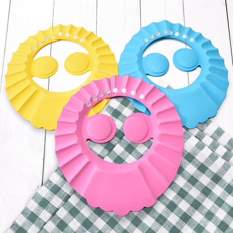 Adjustable Ear-Protection Shampoo Cap for Kids, Baby Shampoo Hat Waterproof Ear Guard Bath Cap, Toddler Hair Washing Helper