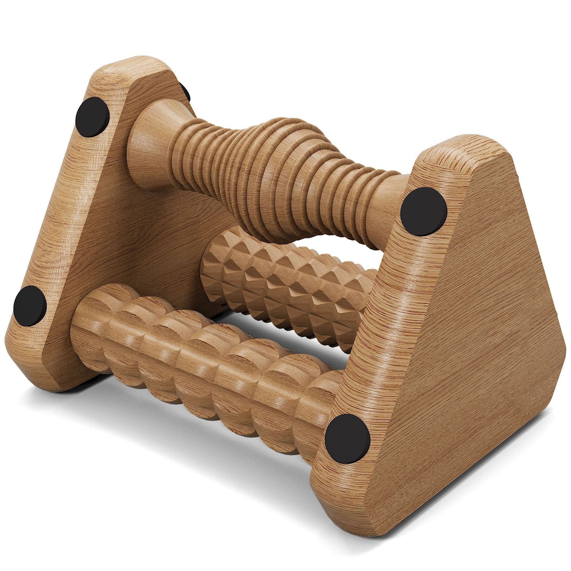Three rows of wooden foot massager single foot foot massage round wooden shaft round rod massager roller roller foot massager