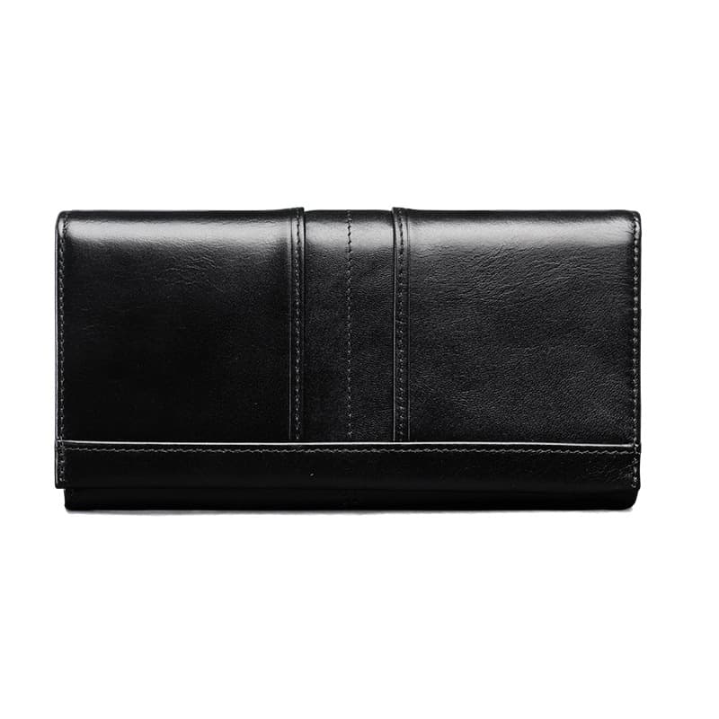 New Crazy Horse Leather Men's Long Wallet Anti-Theft Card Holder Cowhide Cross-Border Retro Multi-Card Slot Clutch Hot Style