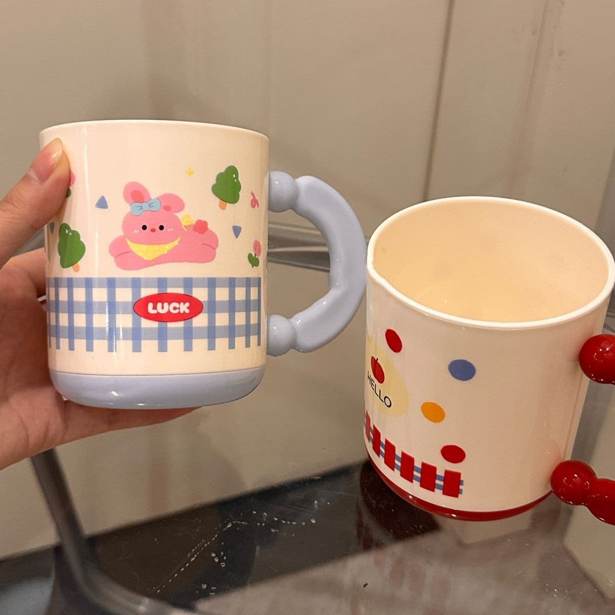 2025 New Toothbrush Rinsing Cup Bathroom Home Premium Kids Couples Travel Portable Plastic Wash Cup