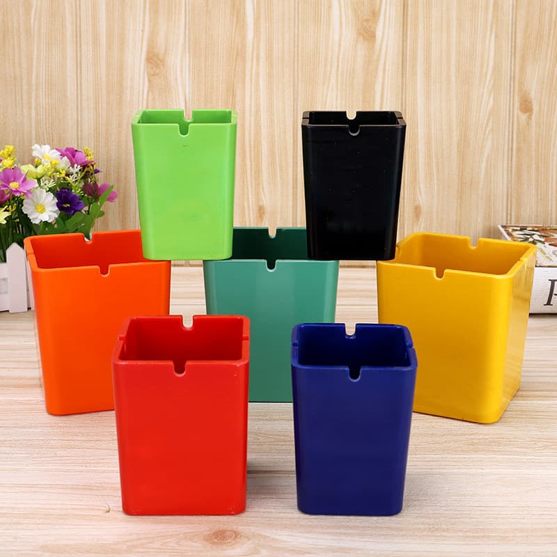 Factory Direct 2022 New Advertising Melamine Ashtray Plastic Colorful Home Office Ashtray