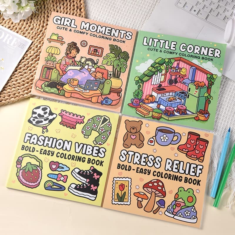 Children's Coloring Book Thick Pages No Bleed-Through Stress-Relief Space Coloring Drawing Book Graffiti Book Wholesale