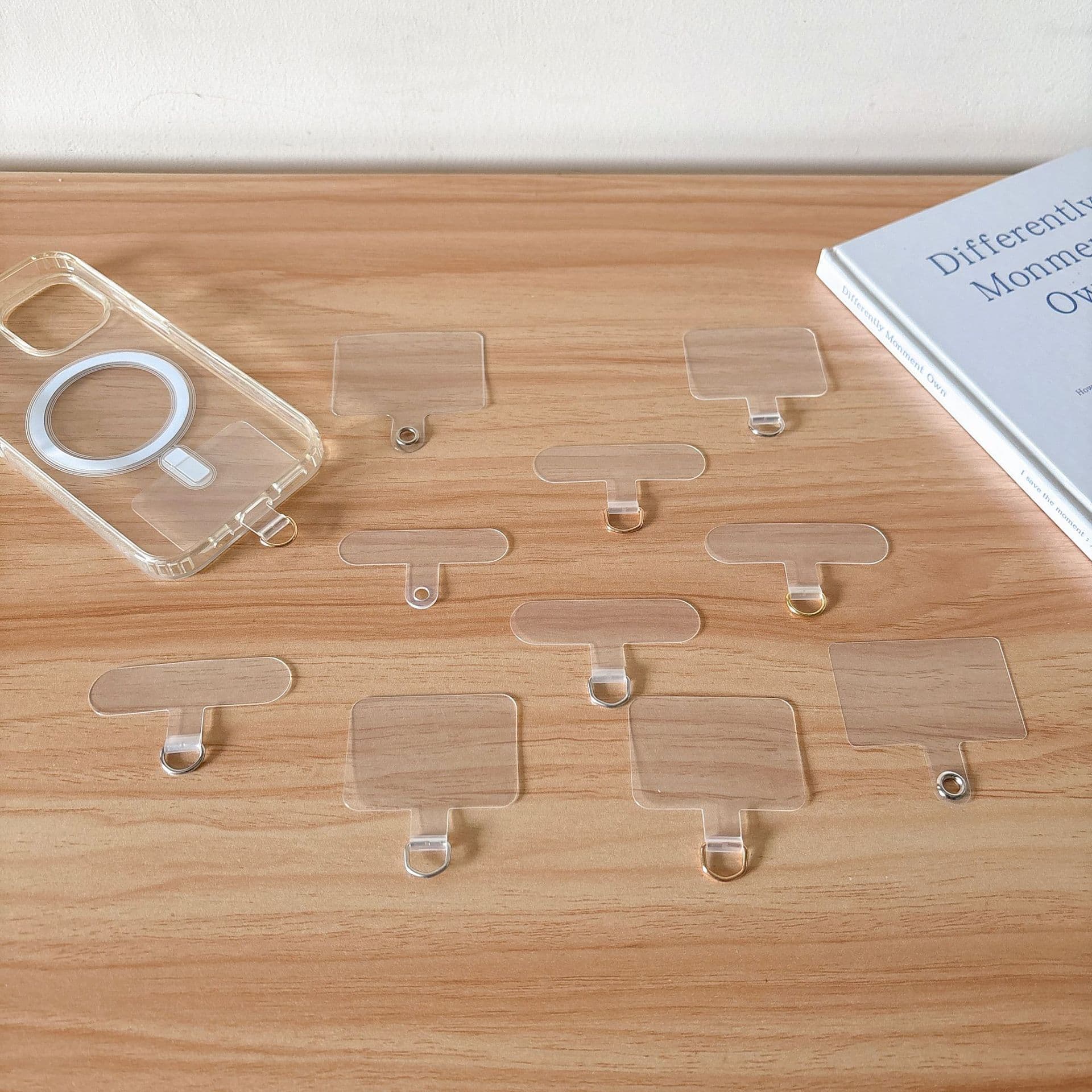 TPU integrated durable phone lanyard spacer, anti-loss transparent clip plate, ultra-thin and soft