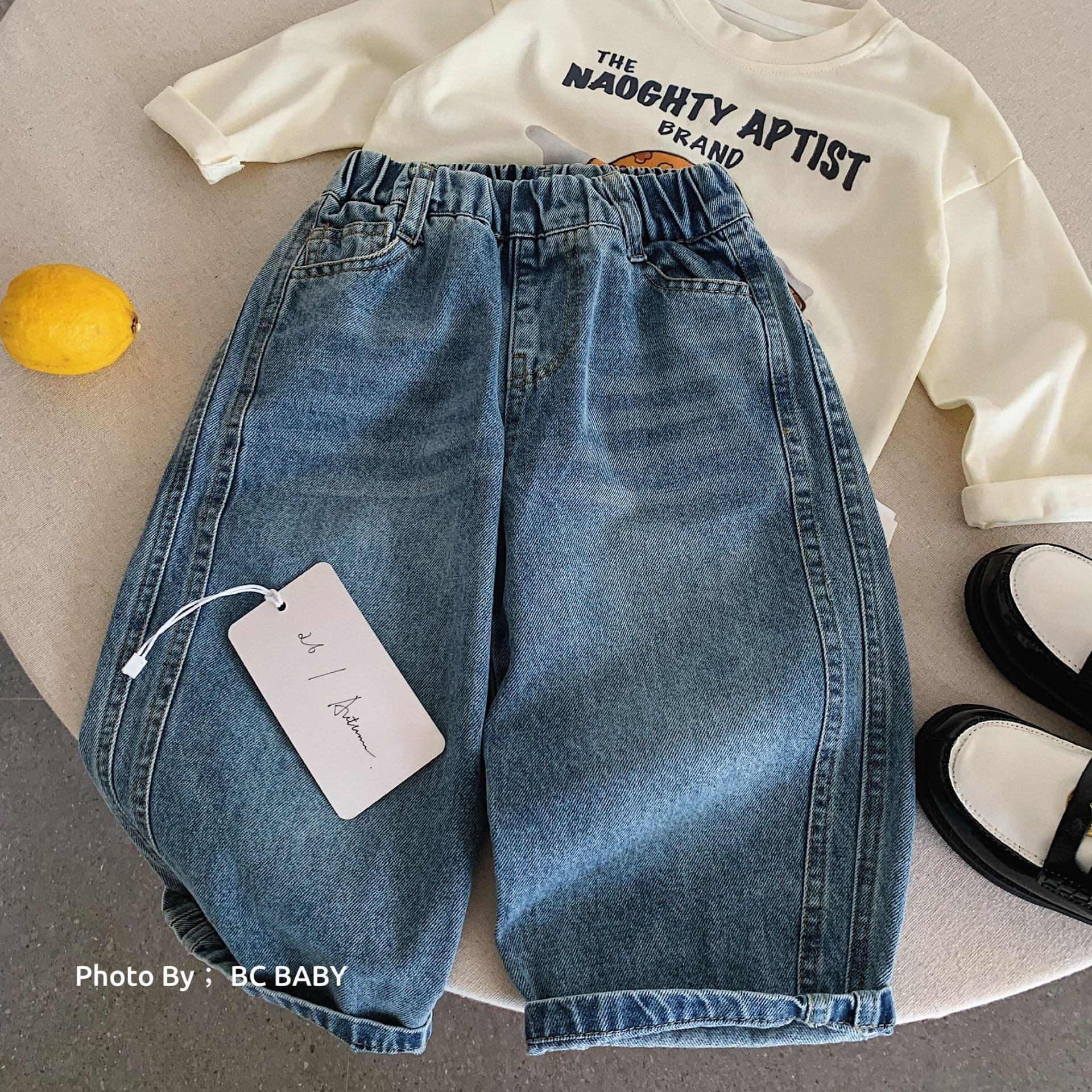 Bangcheng Boys' Jeans 2026 Fall New Arrival Korean-Style Kids' Casual Straight-Leg Curved Knife Pants Boys' Loose Long Pants
