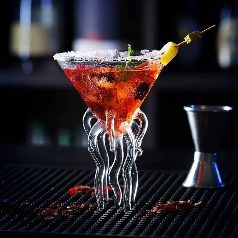Creative Octopus Cocktail Glass Novelty Aquarium Cup Jellyfish Cup Octopus Wine Glass Martini Bar Glass