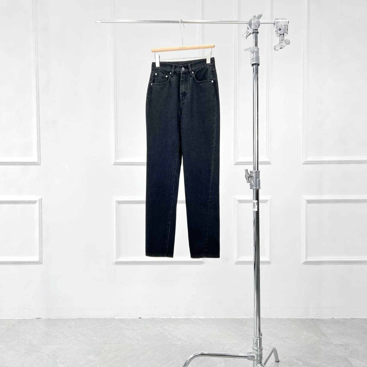 Warren Sea Dragon | Original Twisted Black Straight High-Waist Water Commute Long Pants Versatile Jeans