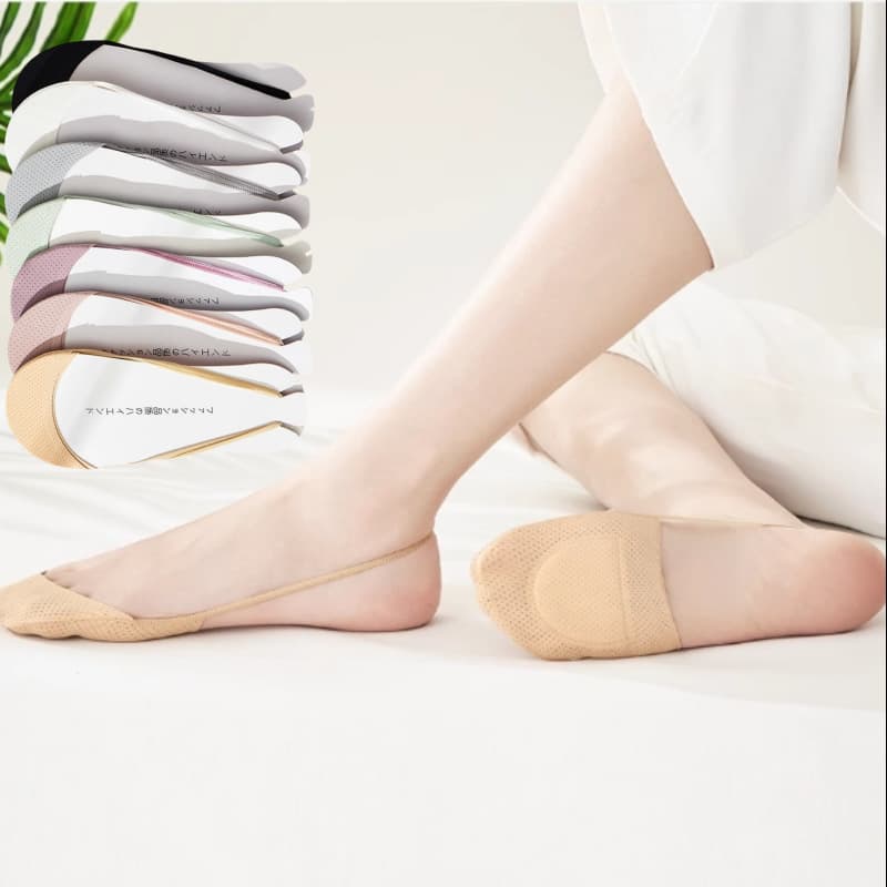 High Heels Socks Women Sling Shallow Mouth Invisible Socks Forefoot Socks Ice Silk Half-palm Socks Forefoot Pad Anti-wear Foot Boat Socks