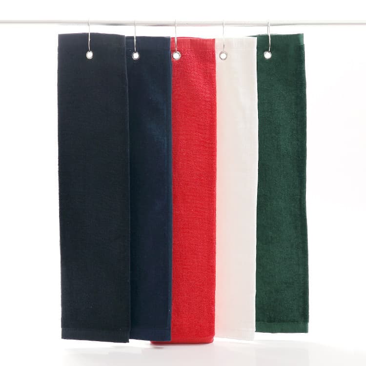 Golf hook eye towel, soft and absorbent cut-pile cleaning ball towel, available for wholesale with embroidery logo