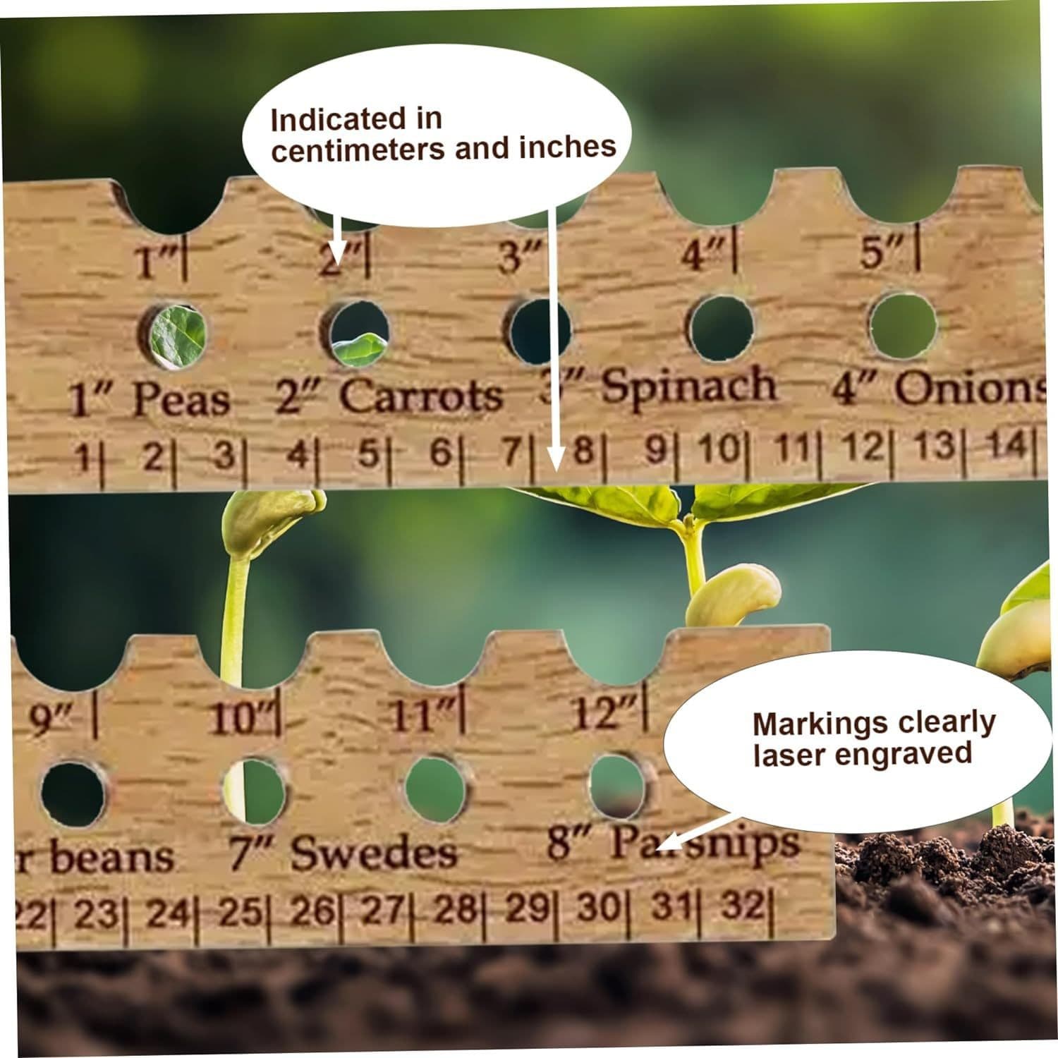 Seed Spacing Ruler, Seed Spacing Ruler with Inch and Centimeter