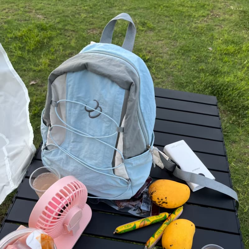 Middle and high school student schoolbag Japanese niche contrasting color design casual bag sports outdoor travel large capacity backpack