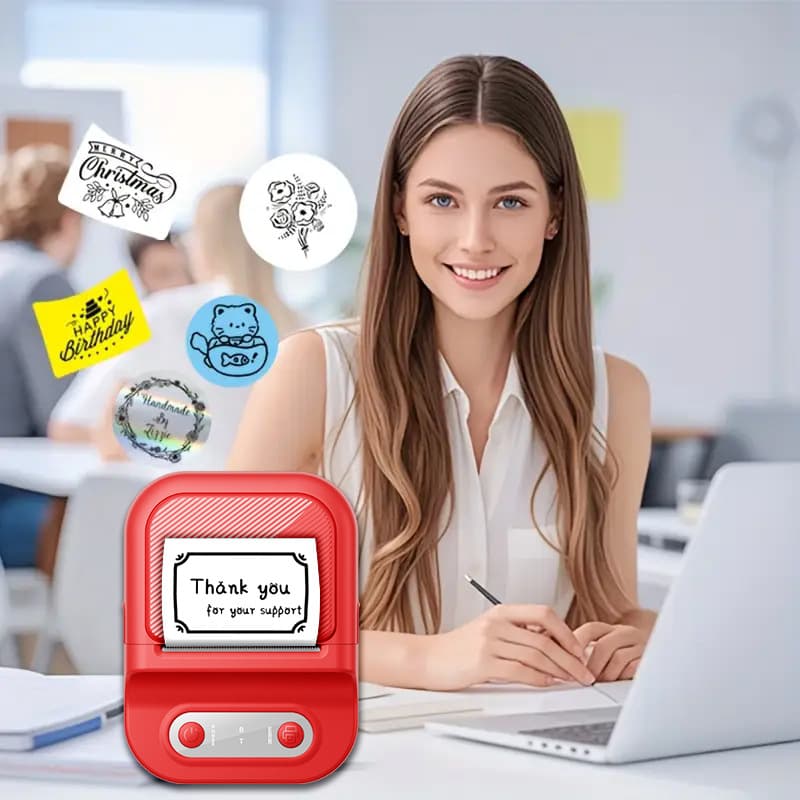 Cross-border Food Mini Label Printer Production Date Product Qualification Price Barcode Clothing Tag Thermal