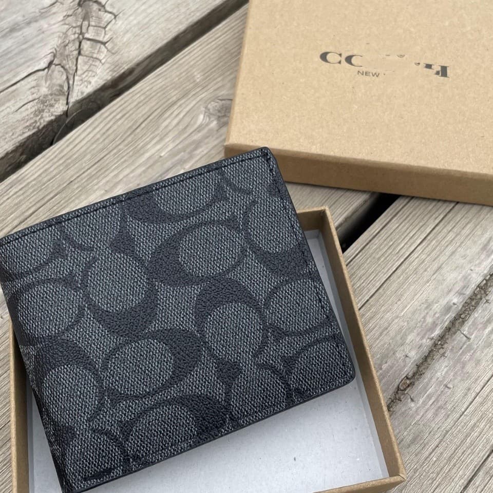 Kou Cc Men's Wallet Gift Box Functional Wallet Trendy Gift Box Souvenir Valentine's Day Gift Birthday Gift Money Clip