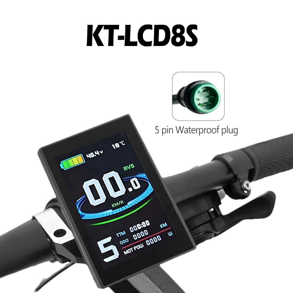 Cross-border Hot Sale Mountain Bike Modification Electric Use LCD Meter Quantum LCD8S Color Screen/Waterproof Connector