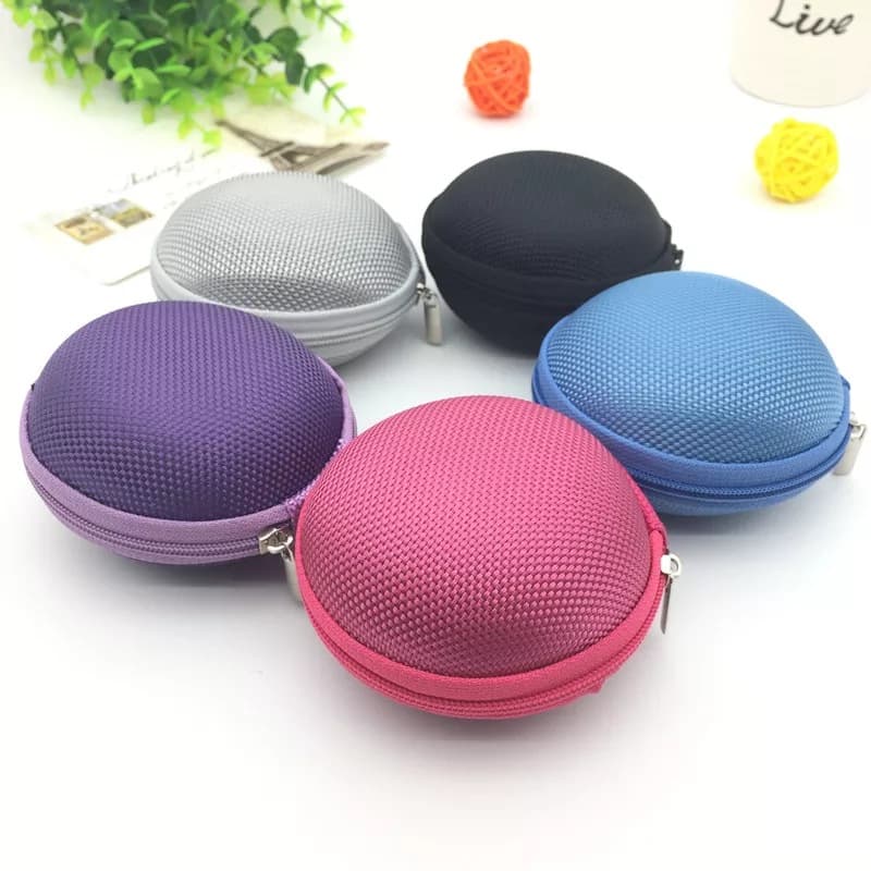Portable EVA Data Cable Storage Bag, Headphone Charger Change Jewelry Zipper Pouch, Multi-color Shockproof Design