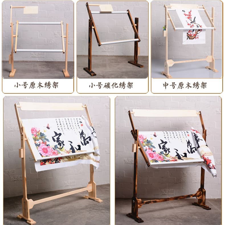 Y cross-border drop shipping adjustable wooden embroidery frame for height and angle, cross-stitch tool stand.