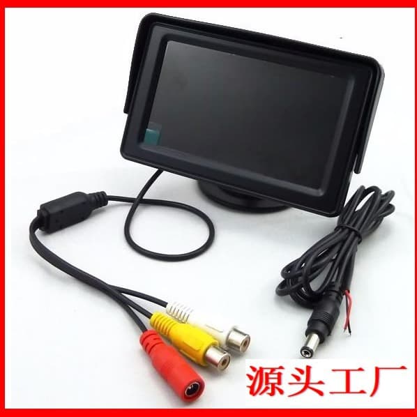 4.3-inch Desktop Monitor Sunshade Cross-border HD Car Vehicle Dual Input LCD Screen Digital Display