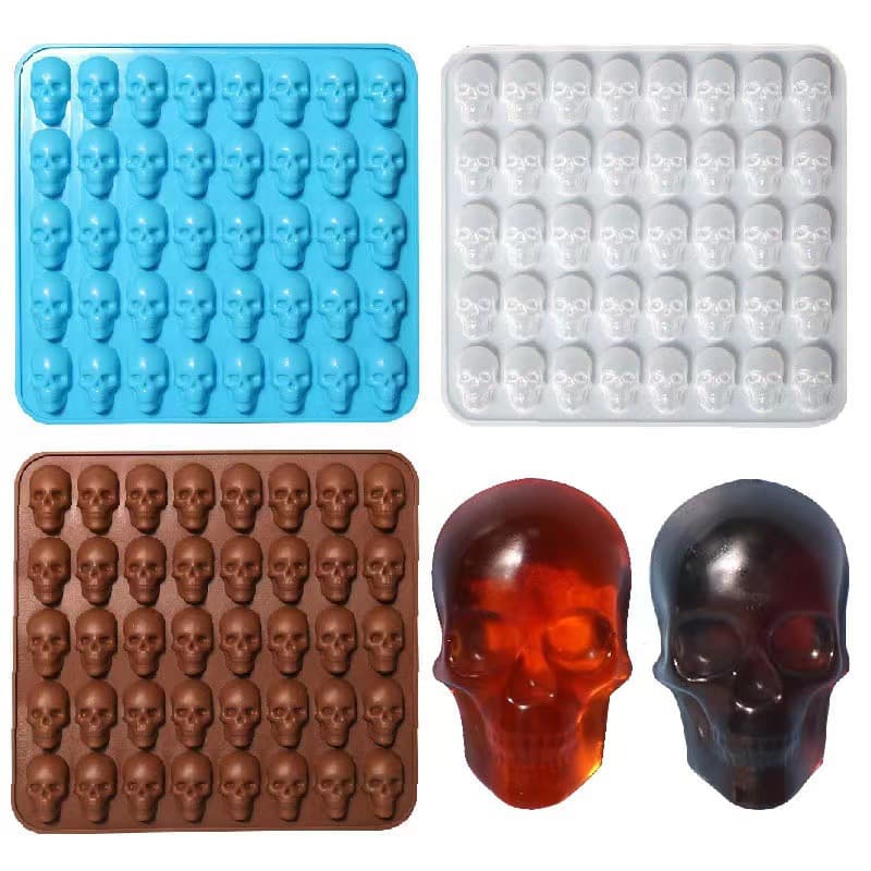 DIY Baking Skull Ice Cube Candy Mousse Cake Silicone Mold Creative Handmade Chocolate Wax Seal Mold