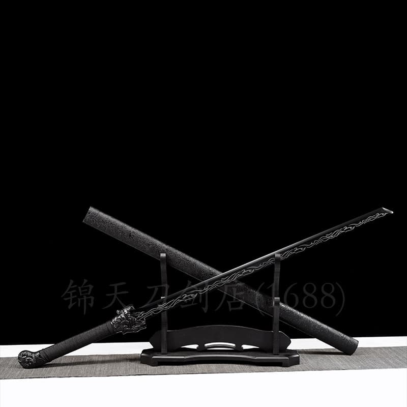 Tang Heng Dao Sword Integrated Manganese Steel Longquan Sword Outdoor Self-Defense Cold Weapon Car Mounted Home Protection Xiu Chun Dao Unsharpened