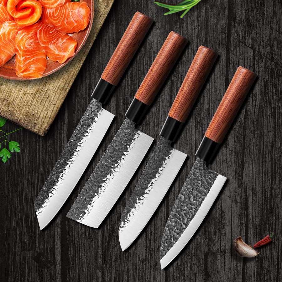 Cross-border spot forged Japanese salmon fillet knife set for sashimi, sushi, and raw fish wholesale
