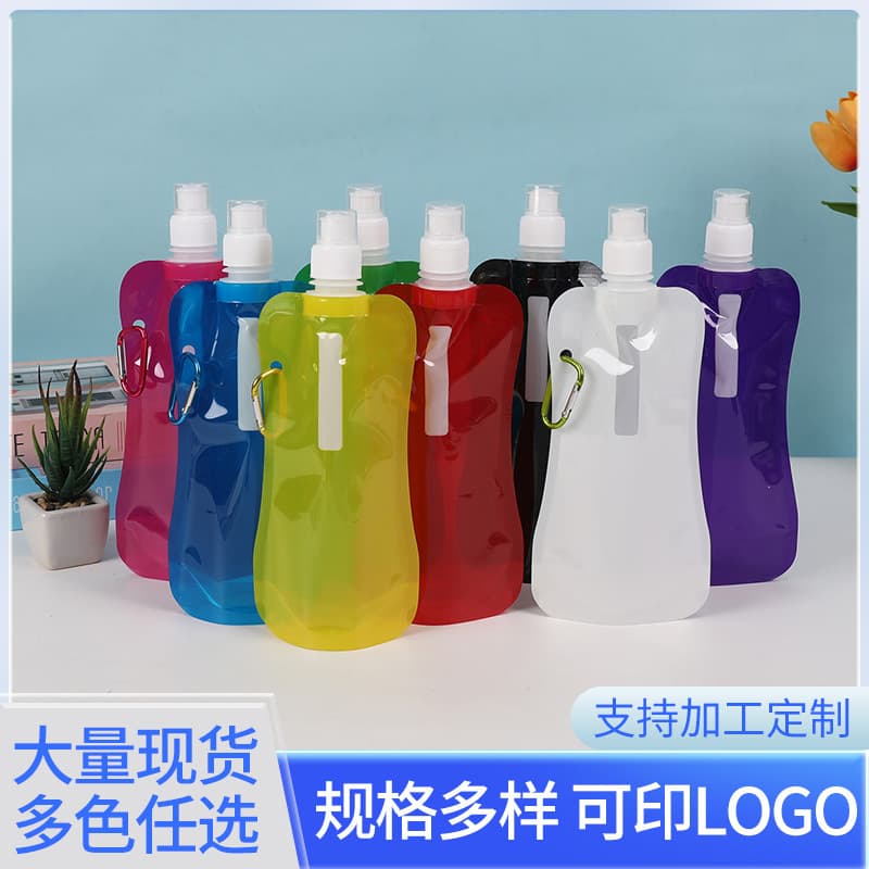 Creative Eco-Friendly Portable PE Foldable Water Bag for Outdoor Sports and Hiking, Stock Available with Logo Option