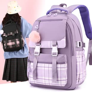 Teenage Student Backpack for Girls, High-Aesthetic Cute Casual Travel Backpack