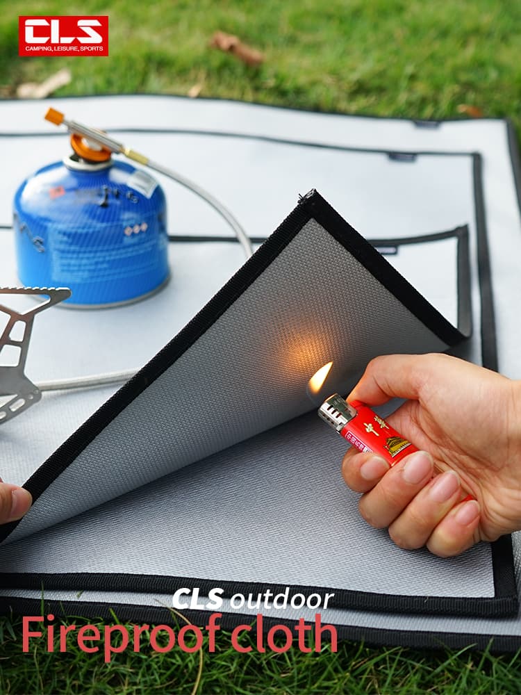 Outdoor Camping Fireproof Blanket, Picnic BBQ Heat Insulation Mat, Flame-retardant High-temperature Silicone Coated Fiberglass Fire Extinguishing Blanket