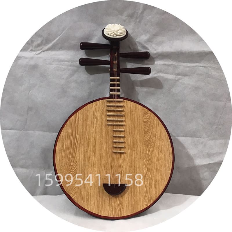 Solid Wood Prop Musical Instruments Zhongruan Qin Qin Pipa Prop Yueqin Decorative Ornament Photography Hanfu Fashion Show Performance