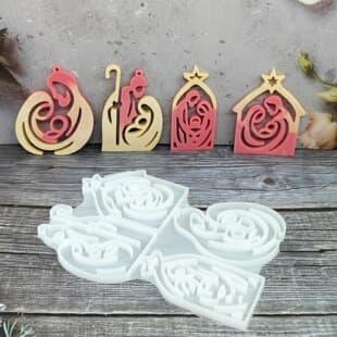 X1627 Birth Pendant Decorative Cement Plaster Mold DIY Silicone Mold