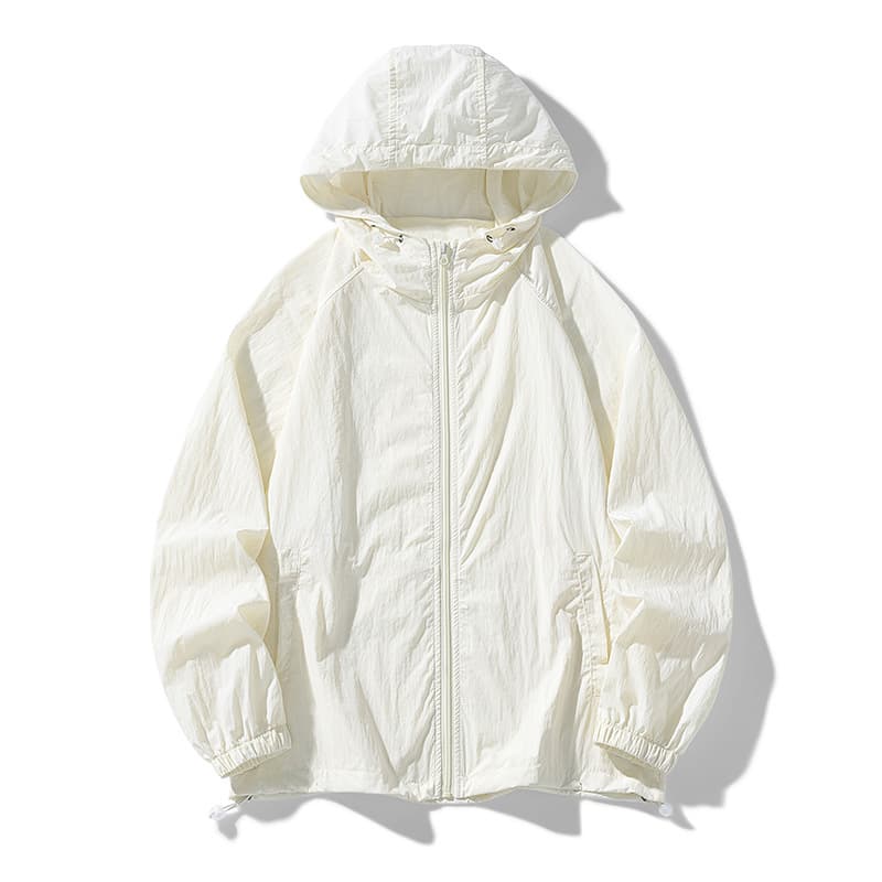 Men's Summer Plus Size Lightweight Breathable Ice Silk Hooded Jacket Outdoor Couple Sports Jacket Sun Protection Clothing
