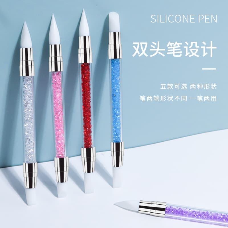 Cross-border Exquisite Nail Art Pen Set - New 9-Piece Nail Art Supplies with Rhinestone Silicone Pens, Japanese Nail Art Tools Wholesale