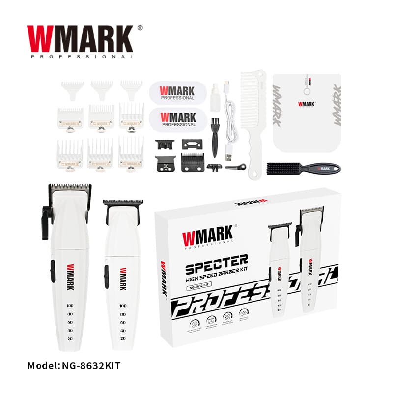 WMARK Professional 2-in-1 Hair Clipper & Grooming Tool Set, Electric Trimmer USB Rechargeable Engraving Clipper