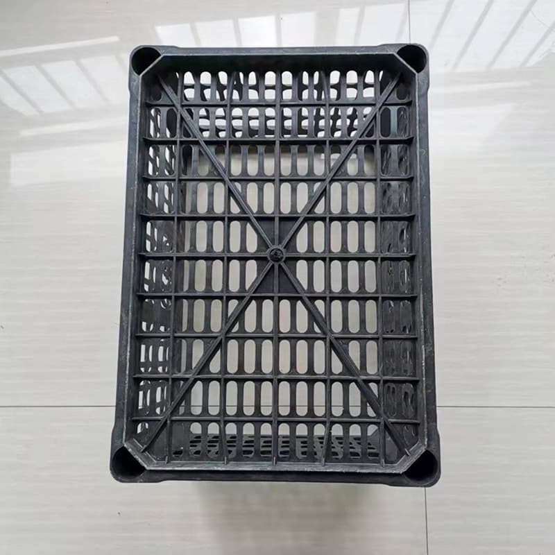 Black plastic crates for transporting sweet potatoes (36 catties), perforated plastic crates for fruits and vegetables.