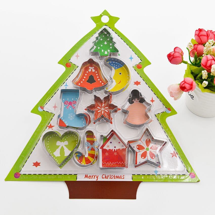 Christmas Cookie Mold Set - Ppopgi, Dalgona, Umbrella Cookie Cutter, Sugar Candy Mold Tool