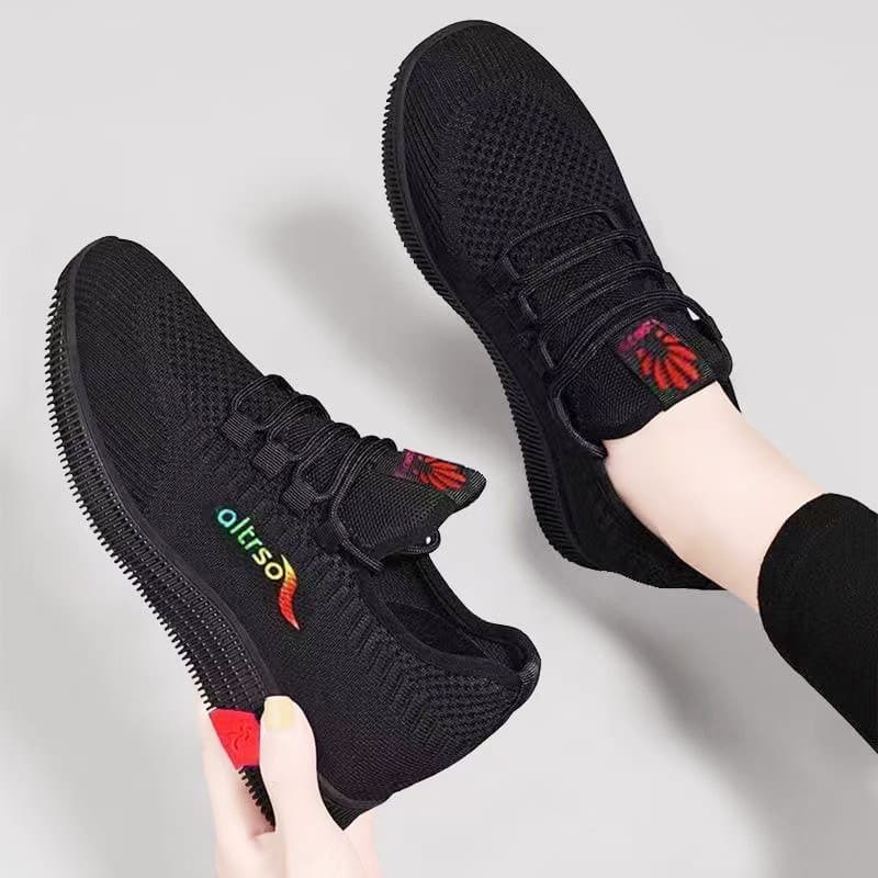 Old Beijing Cloth Shoes Non-Slip Soft Sole Sports Shoes Black Running Shoes Non-Slip Soft Sole Mother Shoes Work Shoes for Women